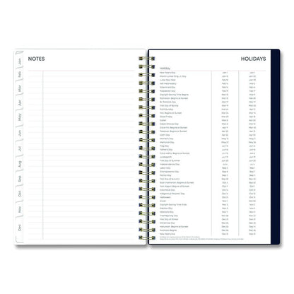 Ashlyn Weekly/Monthly Planner, Floral Artwork, 8 x 5, Navy/Multicolor Cover, 12-Month (Jan to Dec): 2026
