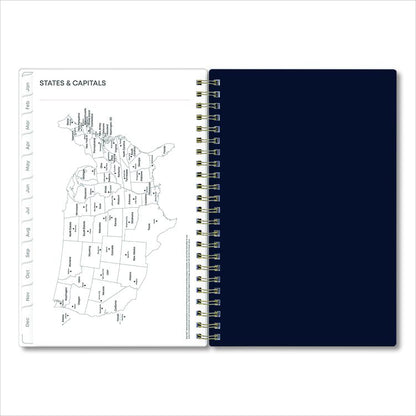 Ashlyn Weekly/Monthly Planner, Floral Artwork, 8 x 5, Navy/Multicolor Cover, 12-Month (Jan to Dec): 2026