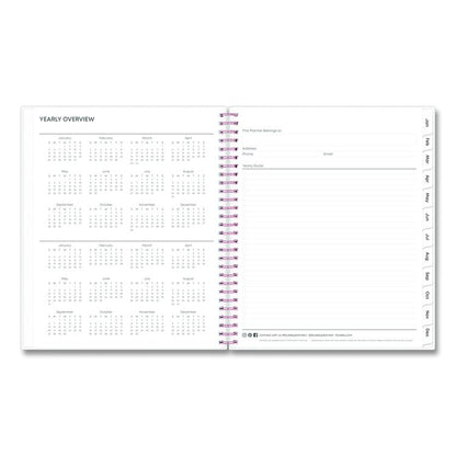 Joselyn Monthly Wirebound Planner, Floral Artwork, 10 x 8, Pink/Peach/Black Cover, 12-Month (Jan to Dec): 2026