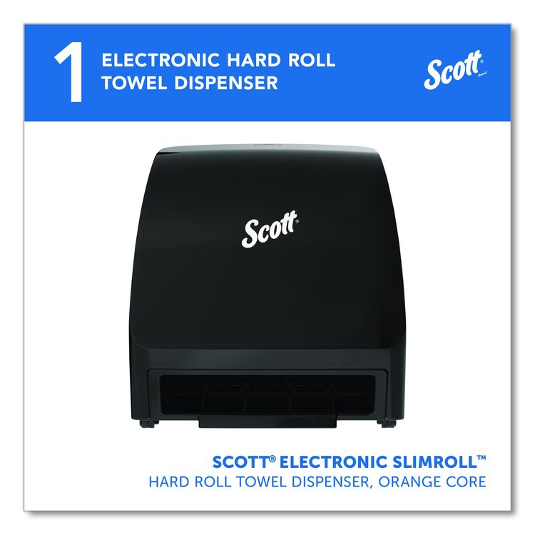 Slimroll Electronic Towel Dispenser, 12.35 x 7.25 x 11.8, Black