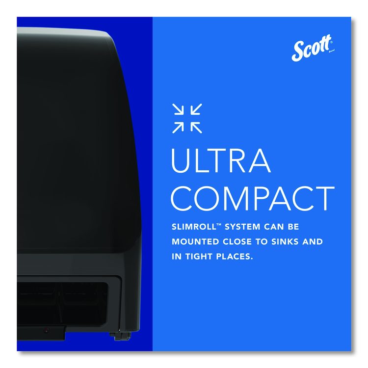 Slimroll Electronic Towel Dispenser, 12.35 x 7.25 x 11.8, Black