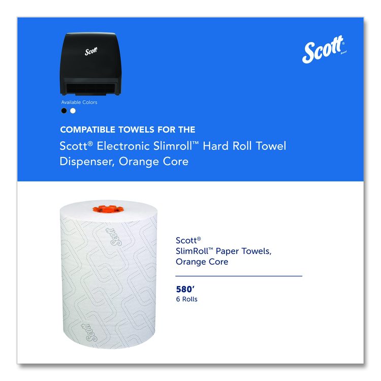 Slimroll Electronic Towel Dispenser, 12.35 x 7.25 x 11.8, Black