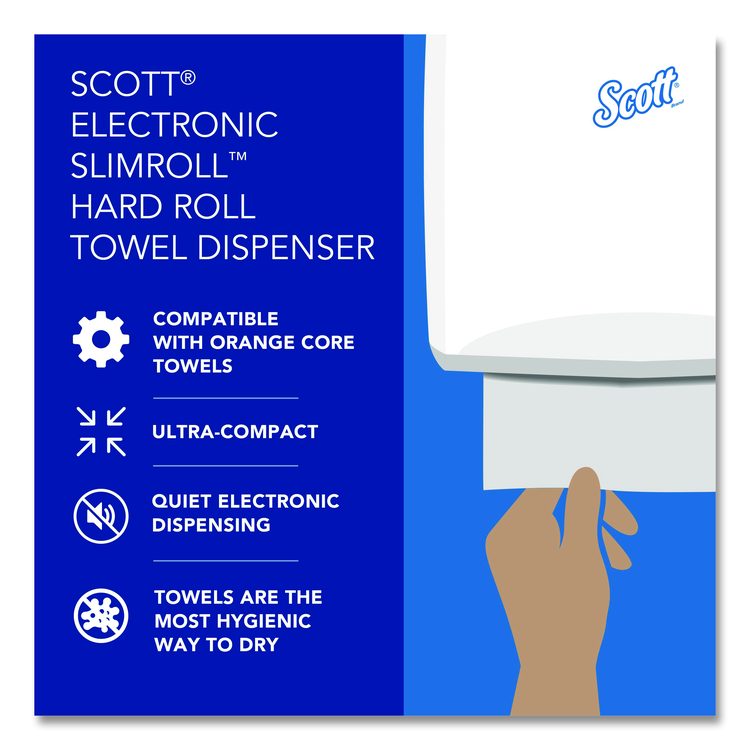 Slimroll Electronic Towel Dispenser, 12.35 x 7.25 x 11.8, Black