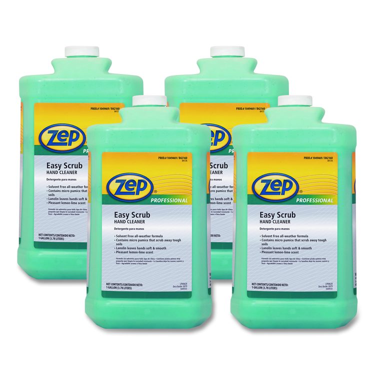 Industrial Hand Cleaner, Easy Scrub, Lemon Scent, 1 gal Bottle, 4/Carton