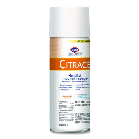 Citrace Hospital Disinfectant and Sanitizer, Citrus Scent, 14 oz Aerosol Spray (Each)
