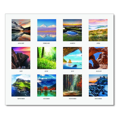 Earthscapes Scenic Desk Pad Calendar, Scenic Photos, 18.5 x 13, White Sheets, Black Binding/Corners,12-Month (Jan-Dec): 2026