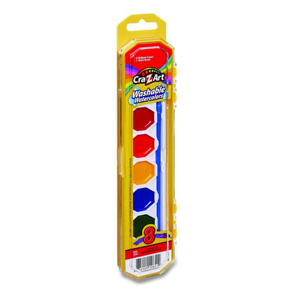 Washable Watercolors, 8 Assorted Colors, Palette Tray