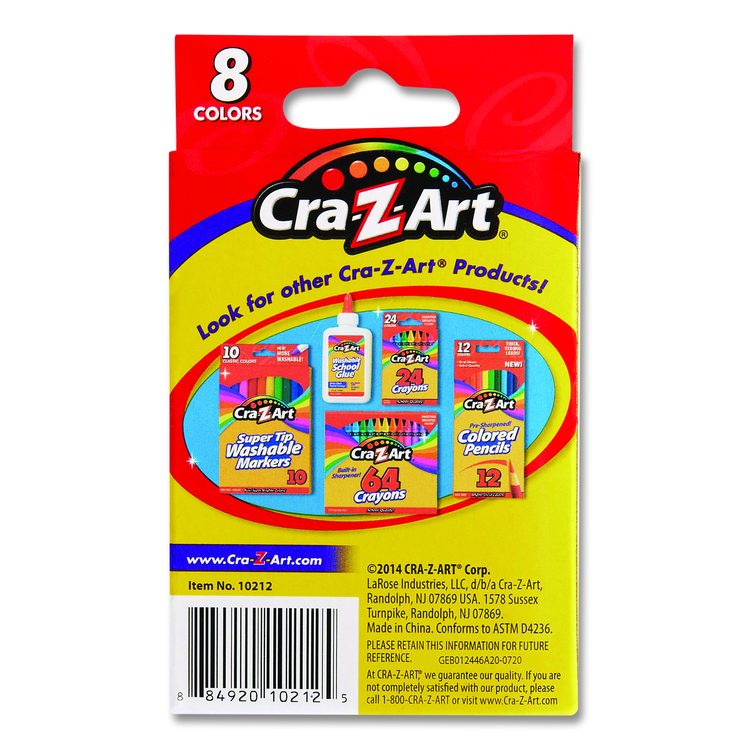 Crayons, Regular Size, 8 Assorted Colors, 8/Pack