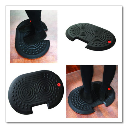 AFS-TEX 2000X Anti-Fatigue Mat, Oval, Black Anti-Slip Surface, 16" x 24"