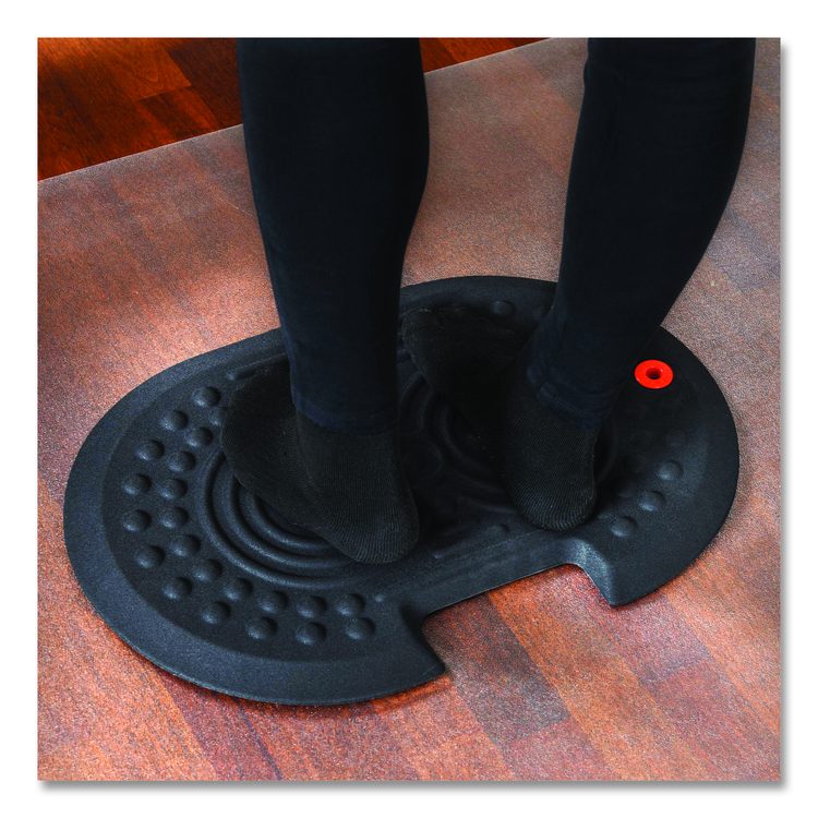 AFS-TEX 2000X Anti-Fatigue Mat, Oval, Black Anti-Slip Surface, 16" x 24"