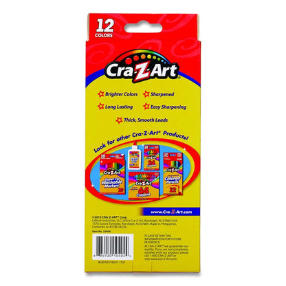 Colored Pencils, 12 Assorted Lead and Barrel Colors, 12/Set