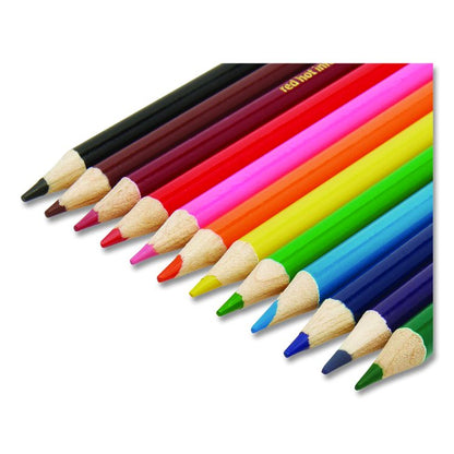 Colored Pencils, 12 Assorted Lead and Barrel Colors, 12/Set