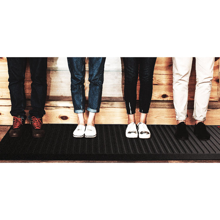 AFS-TEX 6000X Anti-Fatigue Mat, Rectangular, Midnight Black Ribbed Surface, 23" x 67"