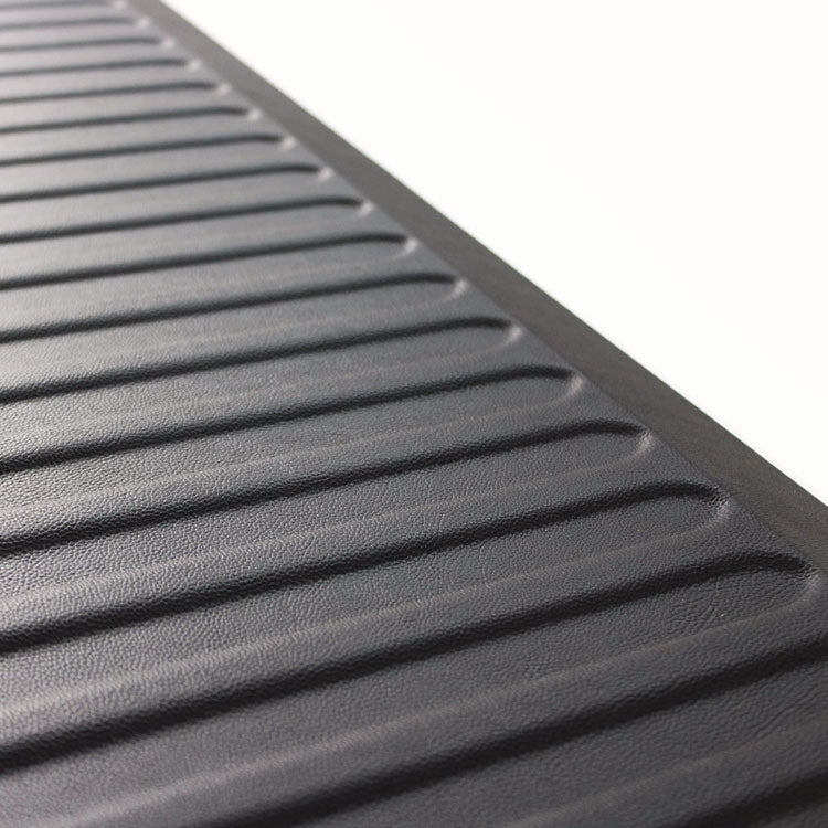 AFS-TEX 6000X Anti-Fatigue Mat, Rectangular, Midnight Black Ribbed Surface, 23" x 67"