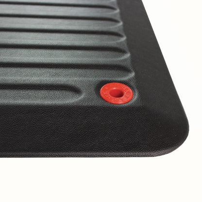 AFS-TEX 6000X Anti-Fatigue Mat, Rectangular, Midnight Black Ribbed Surface, 23" x 67"