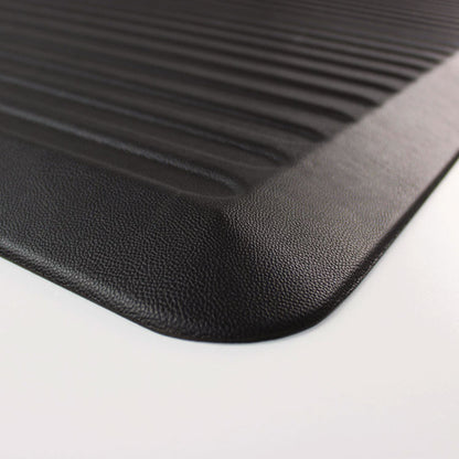 AFS-TEX 6000X Anti-Fatigue Mat, Rectangular, Midnight Black Ribbed Surface, 23" x 67"