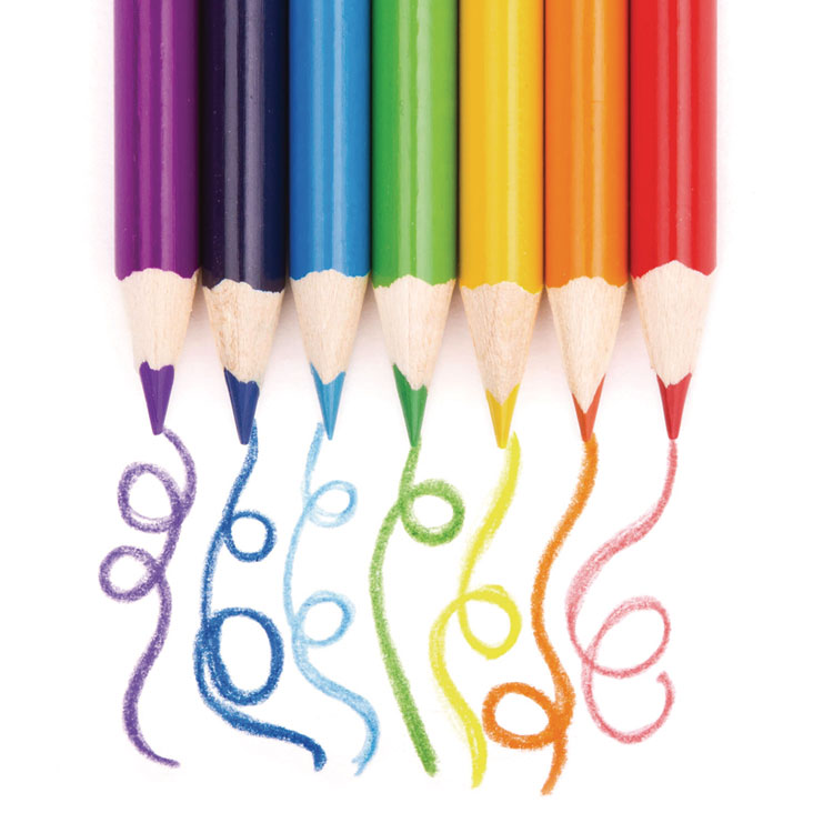 Colored Pencils Classpack, 10 Assorted Lead and Barrel Colors, 10 Pencils/Set, 25 Sets/Carton