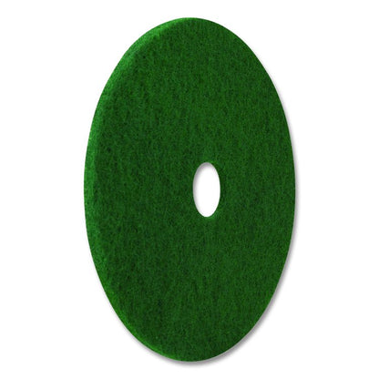 Scrubbing Pad, 16" Diameter, Green, 5/Carton