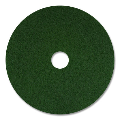 Scrubbing Pad, 16" Diameter, Green, 5/Carton