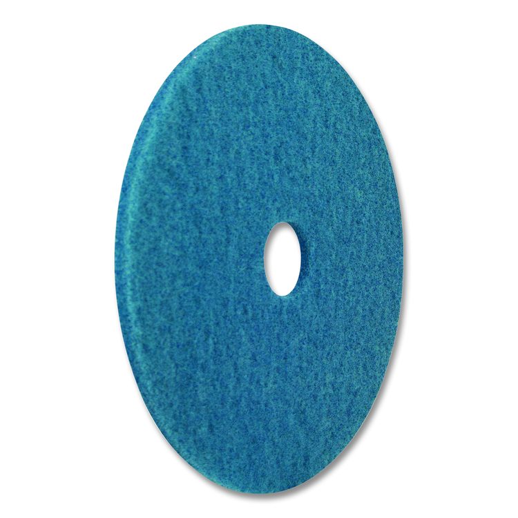 Cleaner Pad, 16" Diameter, Blue, 5/Carton