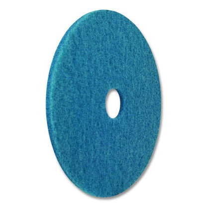 Cleaner Pad, 16" Diameter, Blue, 5/Carton