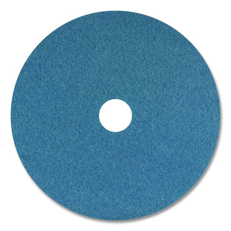 Cleaner Pad, 20" Diameter, Blue, 5/Carton