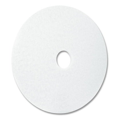 Polishing Pad, 18" Diameter, White, 5/Carton