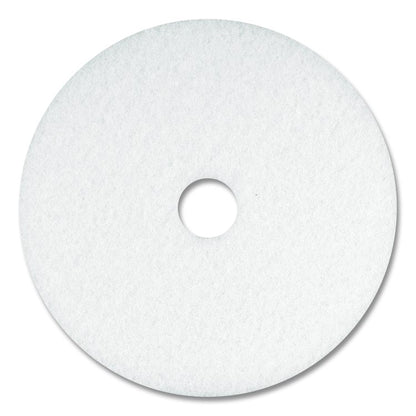 Polishing Pad, 18" Diameter, White, 5/Carton
