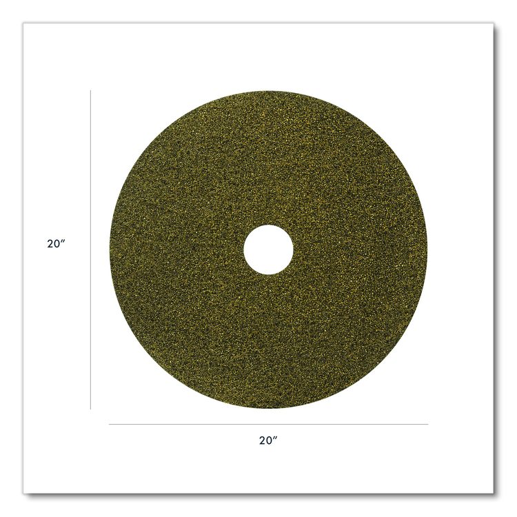Black Diamond 1500 Grit Diamond Pad, 20" Diameter, Black and Yellow, 2/Carton