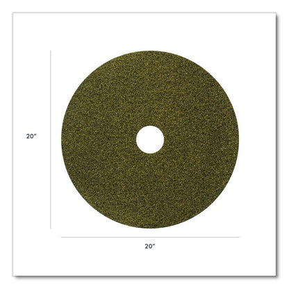 Black Diamond 1500 Grit Diamond Pad, 20" Diameter, Black and Yellow, 2/Carton