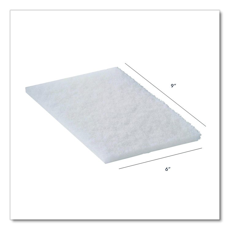 92-98 Light Duty Hand Pad, 6 x 9, White, 20/Pack, 3 Packs/Carton