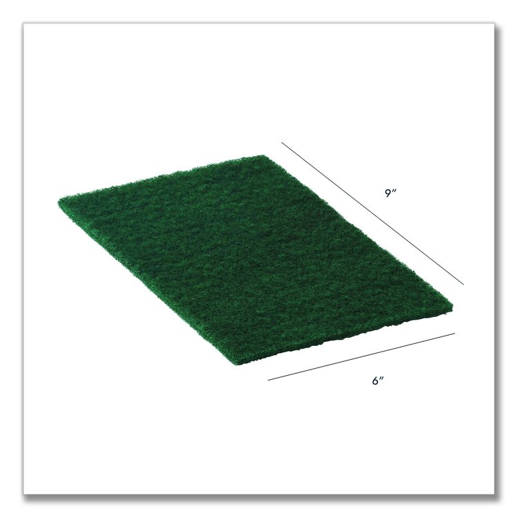 90-96 Medium Duty Hand Cleaning Pad, 6" x 9", Green, 20/Pack, 3 Packs/Carton