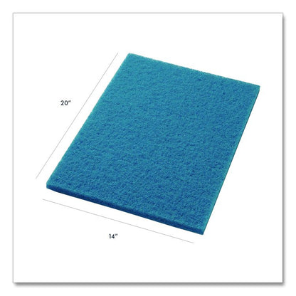 Cleaner Pad, 14 x 20, Blue, 5/Carton