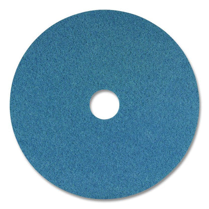 Cleaner Pad, 16" Diameter, Blue, 5/Carton