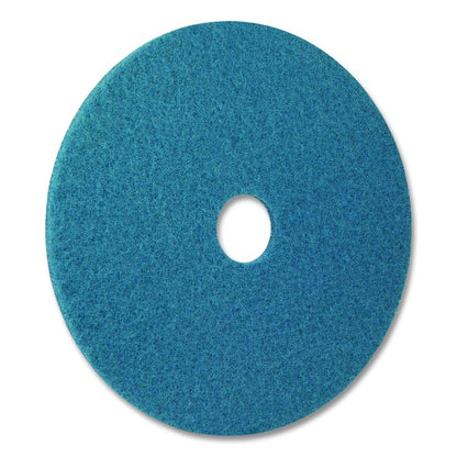 Cleaner Pad, 16" Diameter, Blue, 5/Carton
