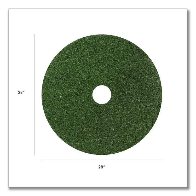 Black Diamond 3000 Grit Diamond Pad, 28" Diameter, Black and Green, 2/Carton