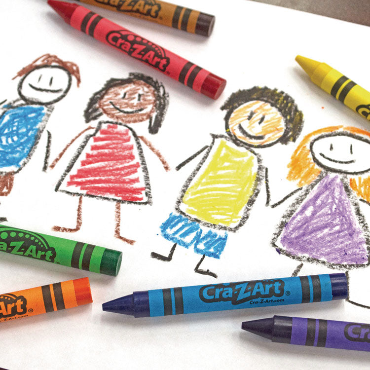 Washable Jumbo Crayons, Jumbo Size, 16 Assorted Colors, 16/Pack