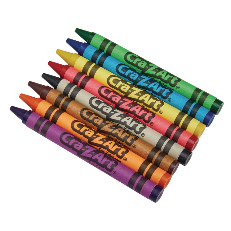Crayons Classpack with Compartmentalized Storage Box, Regular Size, 8 Assorted Colors, 800/Pack