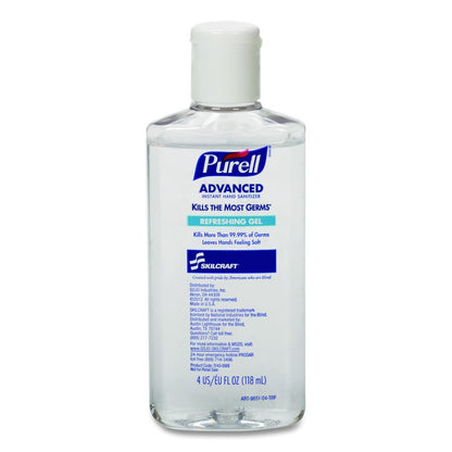 8520014907358, SKILCRAFT PURELL Advanced Hand Sanitizer, Refreshing Scent, 4 oz Flip-Cap Bottle, 24/Box