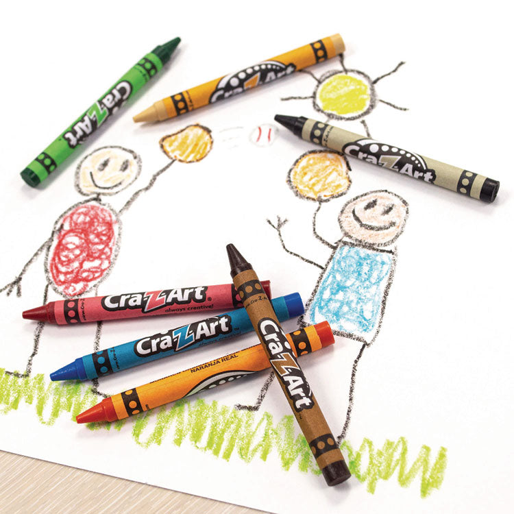 Crayons, Regular Size, 16 Assorted Colors, 16/Set