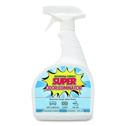 Super Odor Eliminator, 32 oz Spray Bottle, 6/Carton