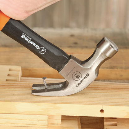 16 oz Claw Hammer with High-Visibility Orange Fiberglass Handle