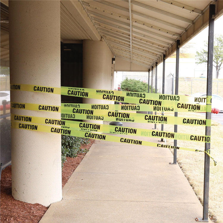 Caution Safety Tape, Non-Adhesive, 3" x 1,000 ft, Yellow
