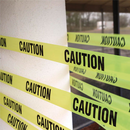 Caution Safety Tape, Non-Adhesive, 3" x 1,000 ft, Yellow