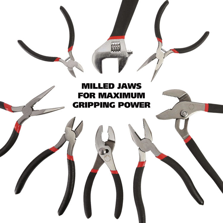 8-Piece Steel Pliers and Wrench Tool Set
