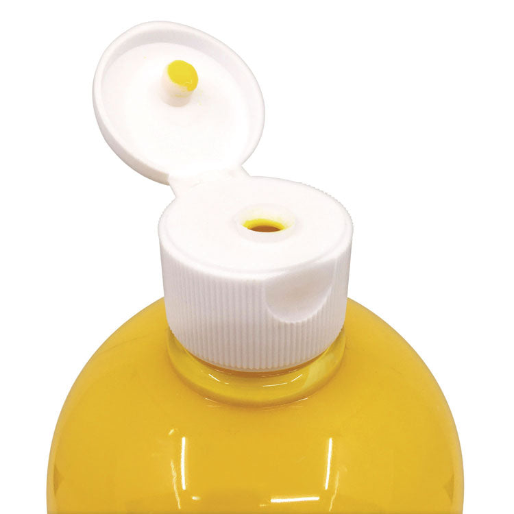 Washable Tempera Paint, Yellow, 32 oz Bottle