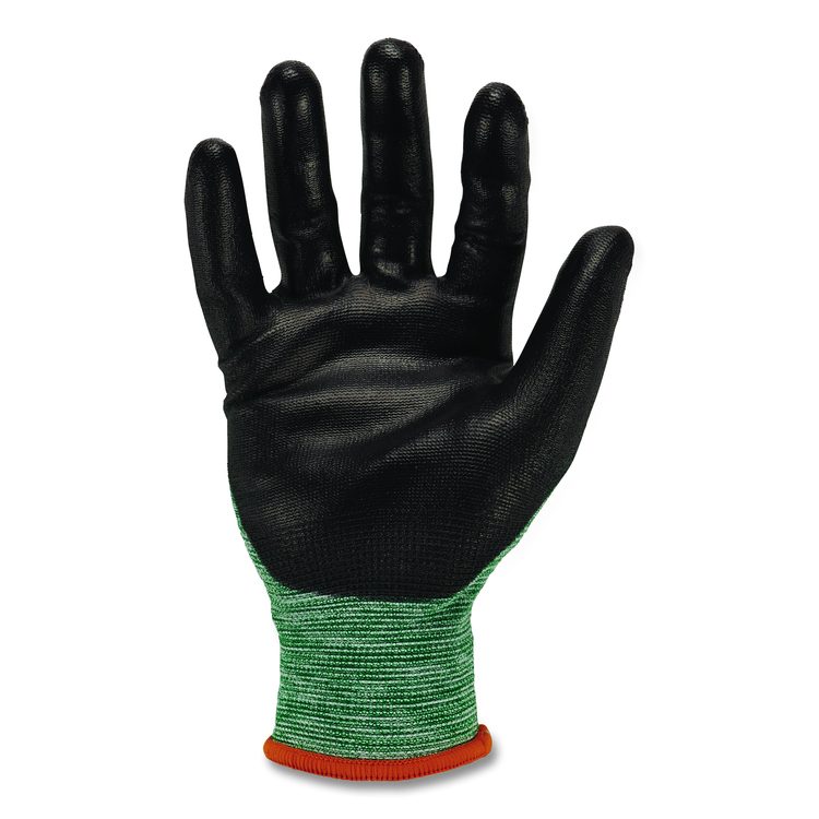 ProFlex 7002-ECO Recycled PU Coated Gloves, EN388: 3131, 7.25" Long, Small, Green, Pair