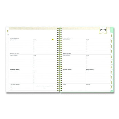 Day Designer Secret Garden Mint Frosted Weekly/Monthly Planner, Floral Artwork, 11 x 8.5, 12-Month (Jan to Dec): 2026