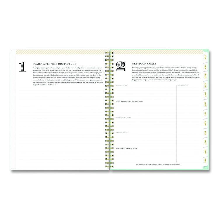 Day Designer Secret Garden Mint Frosted Weekly/Monthly Planner, Floral Artwork, 11 x 8.5, 12-Month (Jan to Dec): 2026