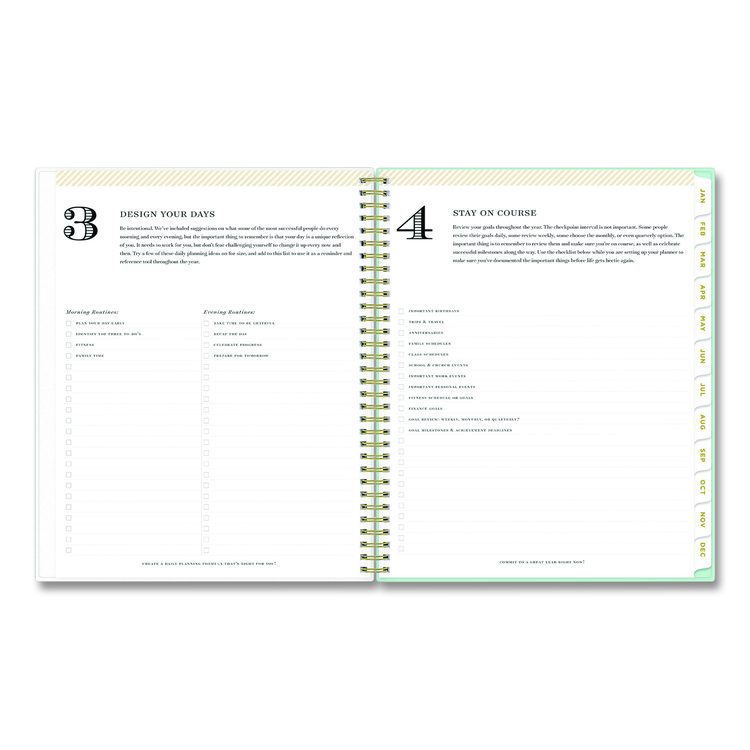 Day Designer Secret Garden Mint Frosted Weekly/Monthly Planner, Floral Artwork, 11 x 8.5, 12-Month (Jan to Dec): 2026